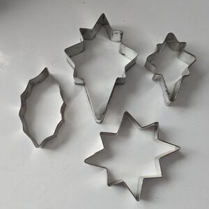 Vintage Set of Silver Cookie Cutters